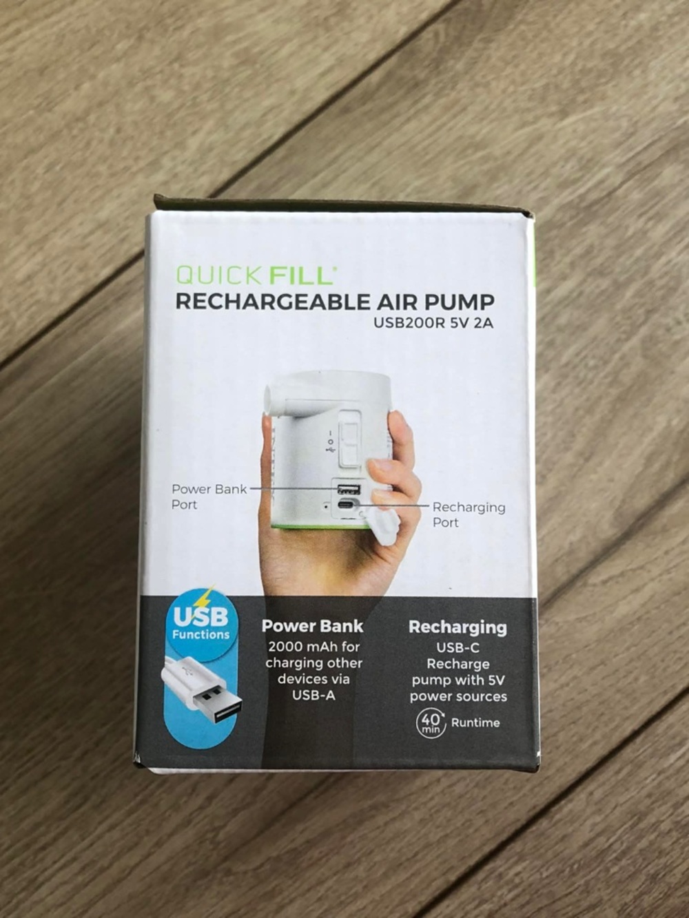 Intex Quick Fill Cylinder Mini Rechargeable Air Pump - Picture 4 of 4